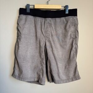 Prana‎ Men's Casual Athletic Shorts Gray Small Elastic Waist Drawstring Pockets